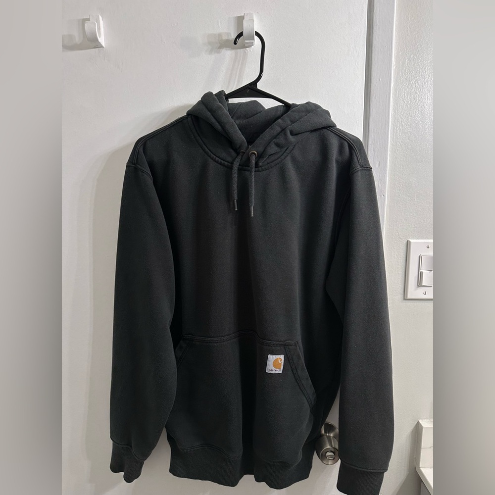 carhartt rain defender black hoodie